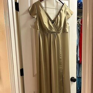 Azazie Moss Green Maternity Dress